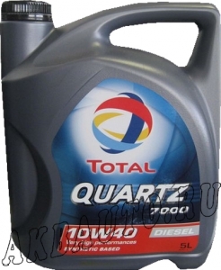 Масло дизельное полусинтетика Total Quartz Diesel 7000 10W40 5L купить в Москве по цене 1490 рублей - АКБАВТО