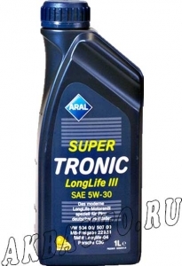 Масло моторное синтетическое Aral Super Tronic Longlife-III 5W30 1Л купить в Москве по цене 700 рублей - АКБАВТО