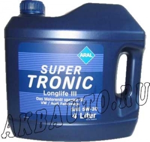Масло моторное синтетическое Aral Super Tronic Longlife-III 5W30 4Л купить в Москве по цене 2450 рублей - АКБАВТО